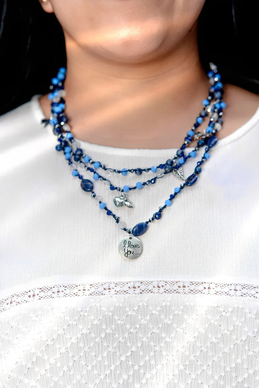 Collar Trío Místico Azul
