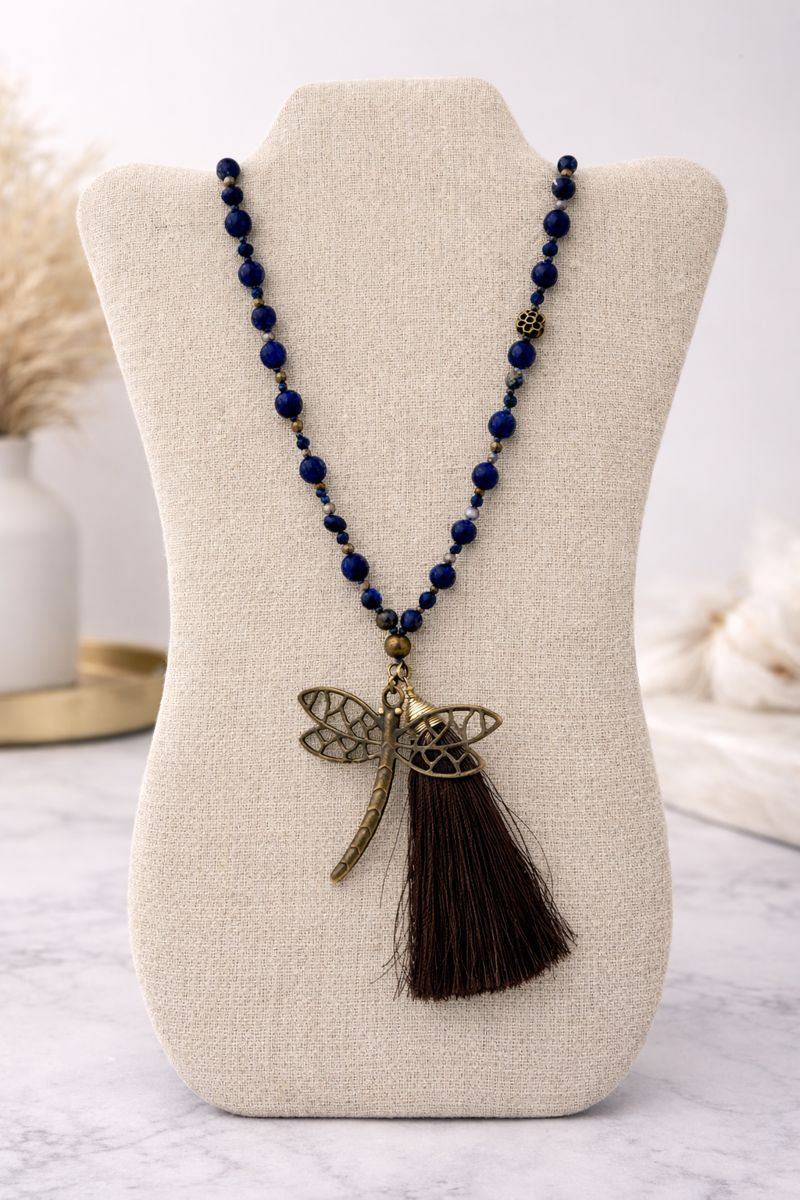 Collar Libélula Azul